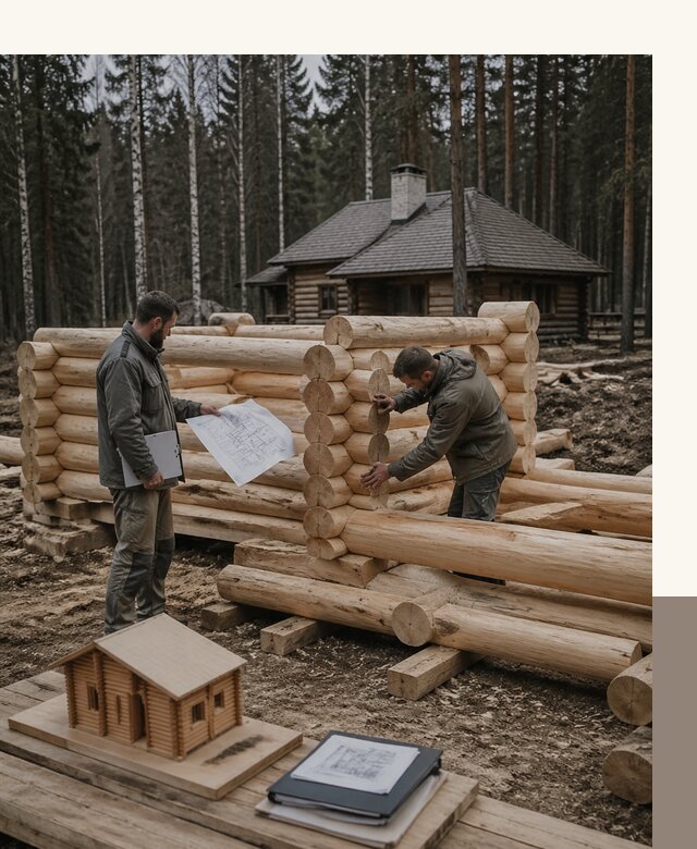 Проектирование и строительство домов из бревна в Прокопьевске